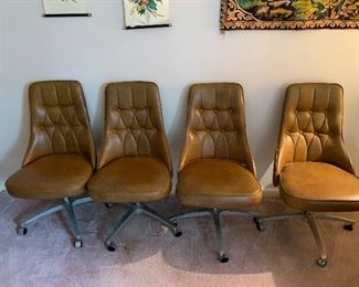 4 kitchen chairs -Brady Bunch style!