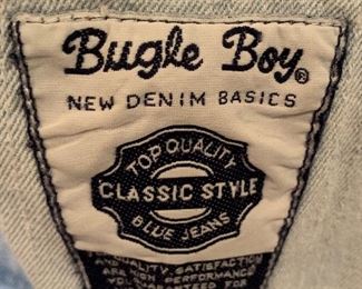 Vintage 1980s Bugle Boy denim bib overalls