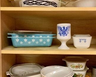 Assorted Pyrex, Corning, Fire King