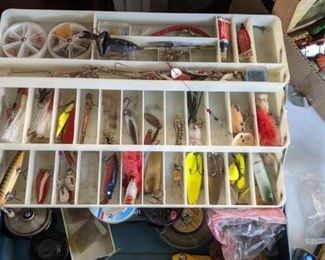 Vintage Fishing Box with Lures
