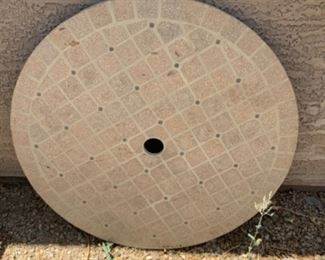 Stone patio table top -umbrella hole