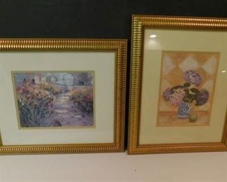 Pair of Gold Frame Pictures