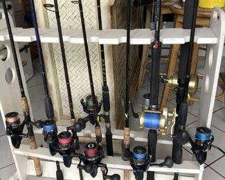 Assorted rods and reels