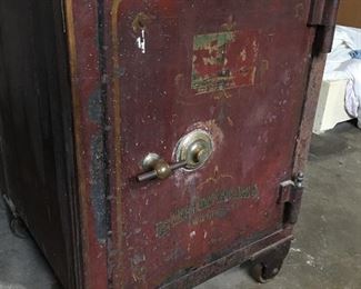 Vintage banker's safe. Yes, we have the combination and it works.