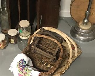 Some of the baskets & jars