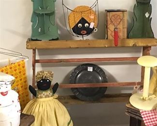 Some of the hanging shelves