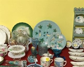 Majolica & opalescent glass