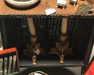 Demi-lune wicker table