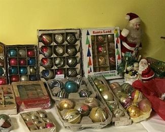 Vintage Christmas glass ornaments