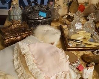 Vintage dresssing table items