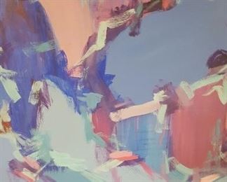 Huge abstract oil on canvas