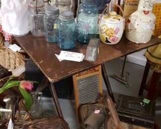 Old fruit jars & cookie jars