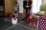Collection of Cranberry Glass