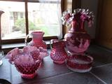 Collection of Cranberry Glass