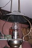 Antique Hanging Oil Lamp - Electrified