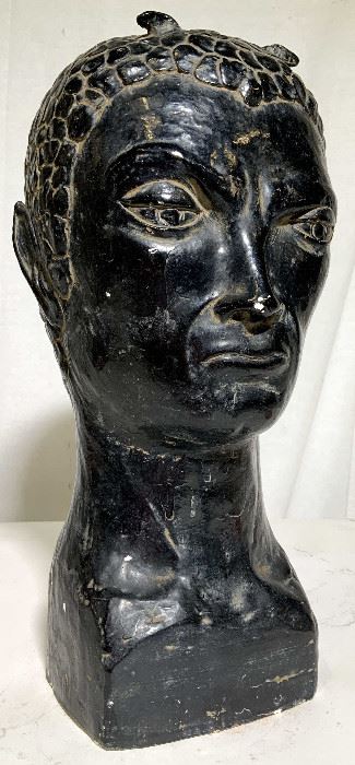 Mid Century Mythological Plaster Bust Sculpture