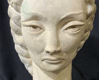 Medusa Plaster Bust Sculpture Modernist Style