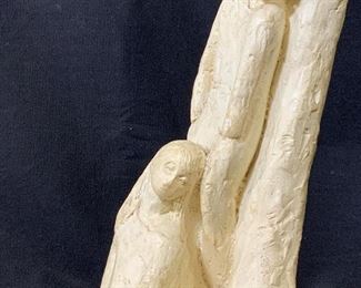 Children Figural Plaster Sculpture Mid Century