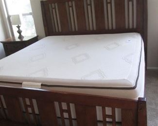 King Bed Unit:  Headboard & Footboard, Mission Style