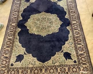 Silk on cotton Persian rug