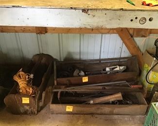 Antique Wooden Tool Boxes