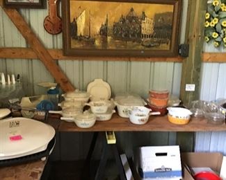 Dish ware including Vintage Pyrex