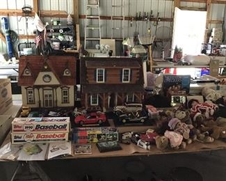 Wood Doll Houses, Baseball card sets, Dolls and other toys