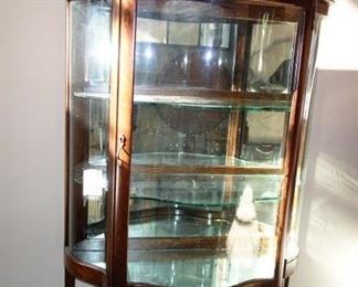 Early Curved Glass Display Curio