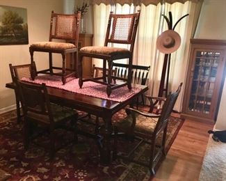 Antique Berkey & Gay Furniture (Grand Rapids, MI) dining room table and 8 chairs
