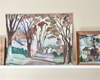 Paintings, carved wooden block