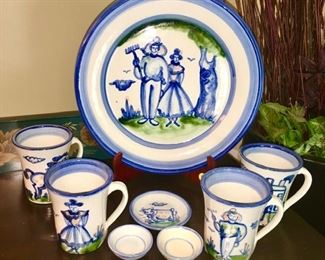 Hand painted pottery 