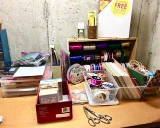 Crafts, ribbon, scrap book paper, etc.