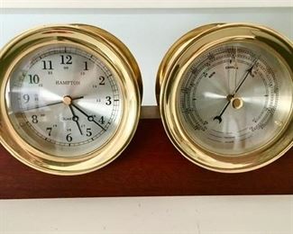 Clock and temperature gauge