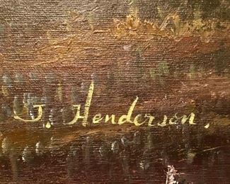 Signed painting on canvas, J. Henderson