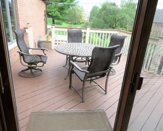 Patio set table with 4 chairs