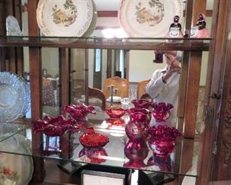 RUBY GLASS AND VINTAGE ITEMS