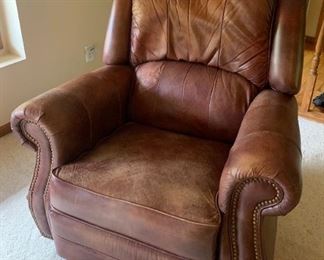 Wonderfully distressed leather chair