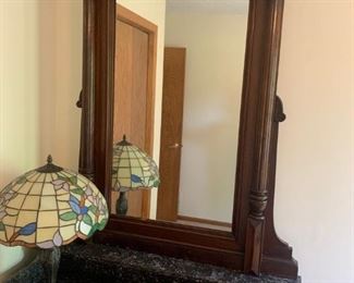 Antique 1800s dresser with mirror and marble top