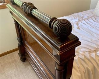 Antique 1800s twin bed footboard (one of two)