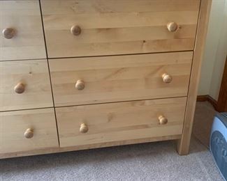 Natural wood dresser