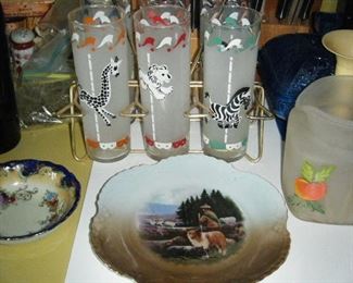 fun set of 6 tumblers in the holder 