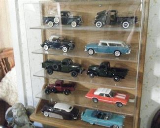 Car collection  in the display rack 