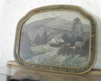 Vintage frame and print