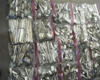20 bags of vintage flatware 