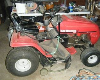 This riding mower is what the family uses to mow the property older but works well.   