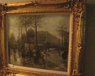 Oil Painting, Parisian Scene.