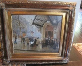 Oil Painting, Parisian Scene.