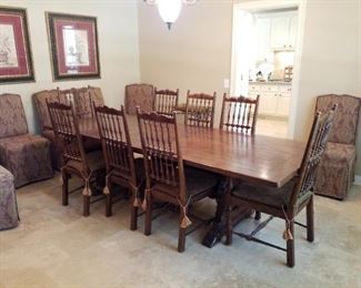 Henredon Formal Dining Table with 8 Chairs