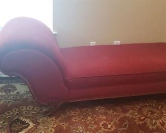 crimson chaise lounger