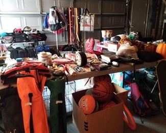 garage, sports equipment
